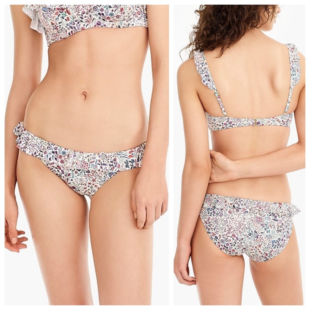 J. Crew Hipster Bikini Bottom in Liberty® Shepherdly Song Floral Print XXL